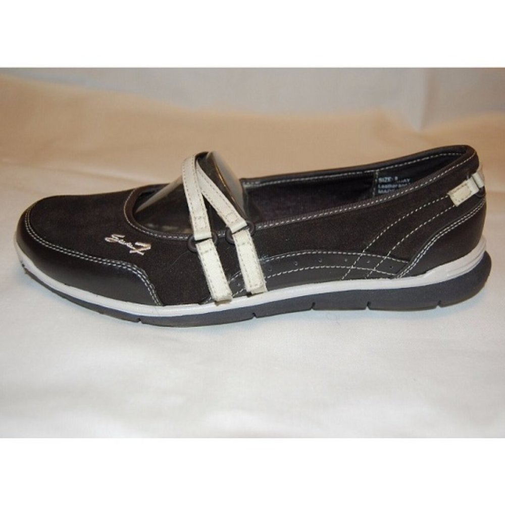 Seven7 "Saturday" Athletic Flat Leather Dark Brown Mary Janes Shoes Sz 8, used - Picture 2 of 12